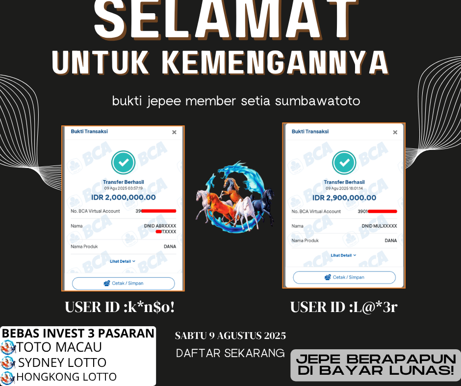 🌈 Main seru, menang beruntun di SumbawaToto.
